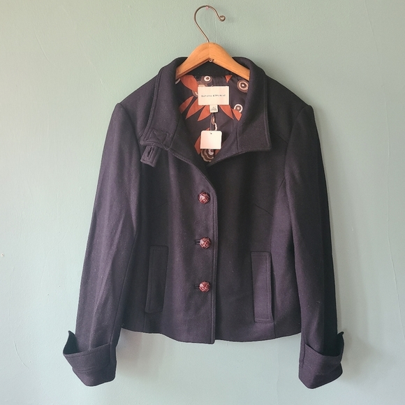 Banana Republic Black Wool Jacket Size Large - Picture 3 of 7